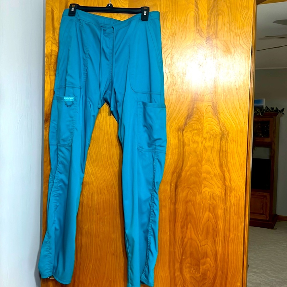 Cherokee teal scrub pants